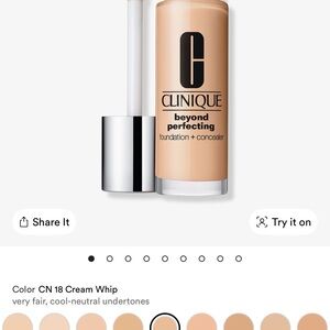 Clinique Beyond Perfecting Foundation + Concealer - CN 18 Cream Whip